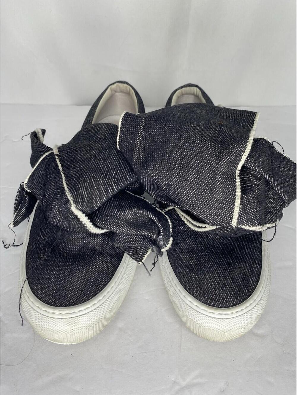 Joshua’s Sanders Dark Blue Denim Bow Slip Ons Size 40